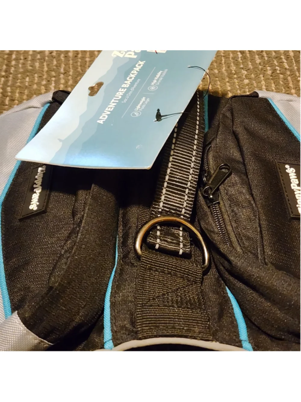 ZippyPaws Adventure Backpack for Dogs Small Size Grey Blue